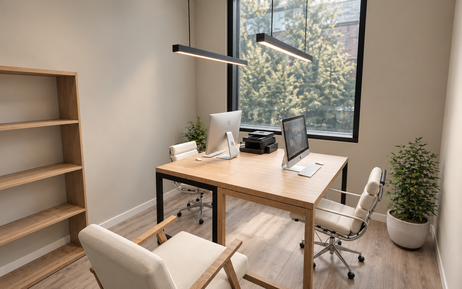 Adjacent private office — generative visualisation of the Nalogika office concept